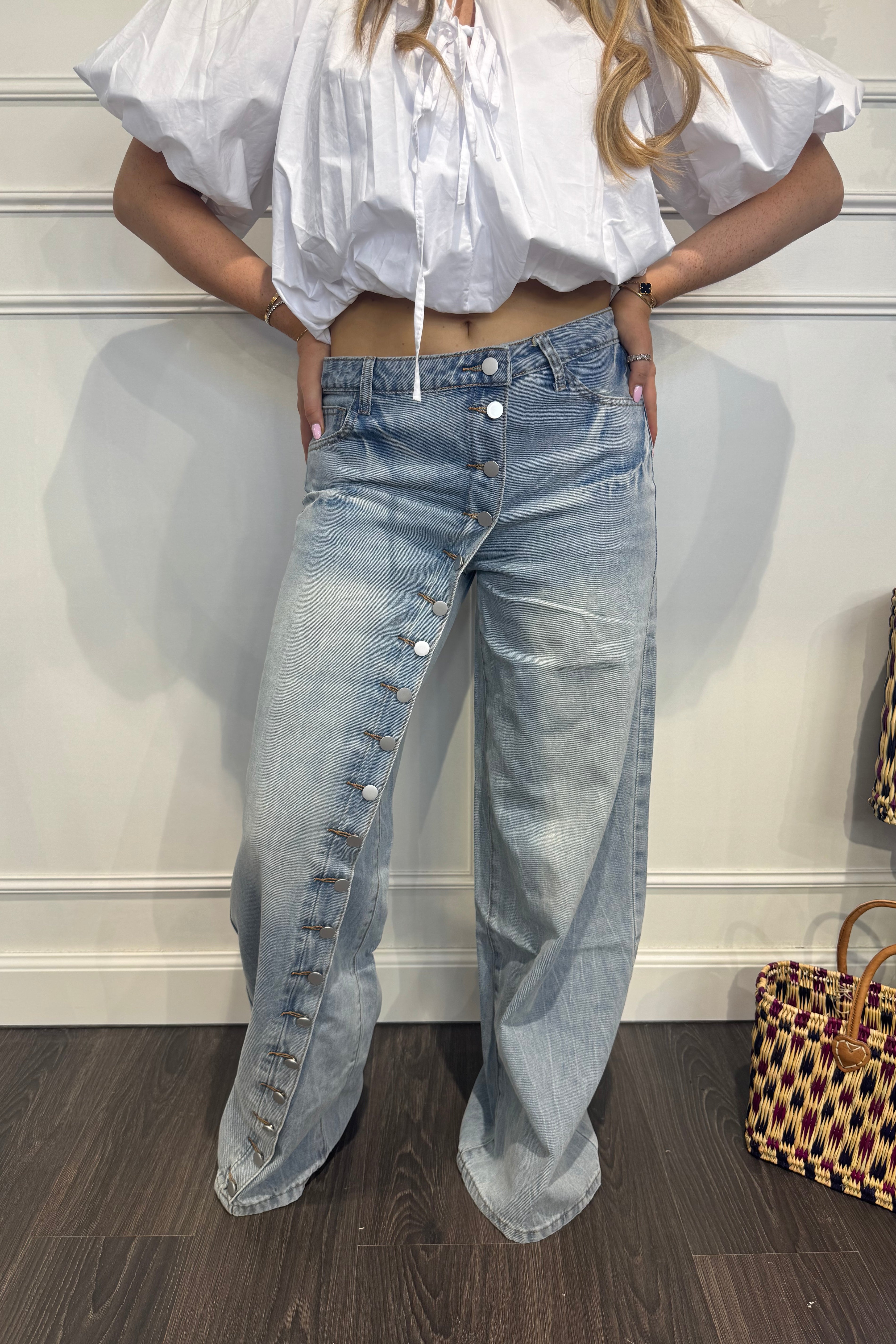 Jeans Side Buttons