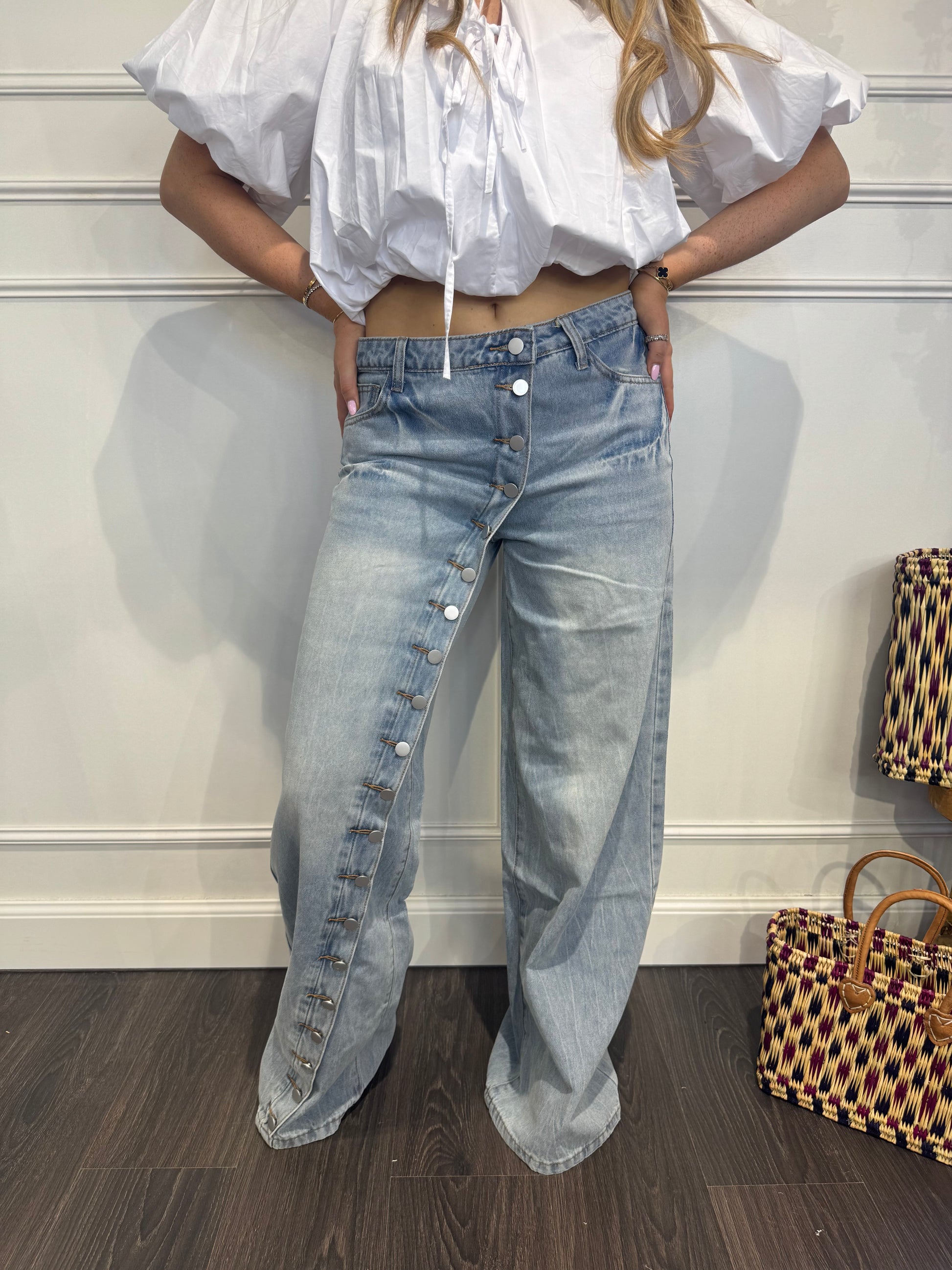 Jeans Side Buttons