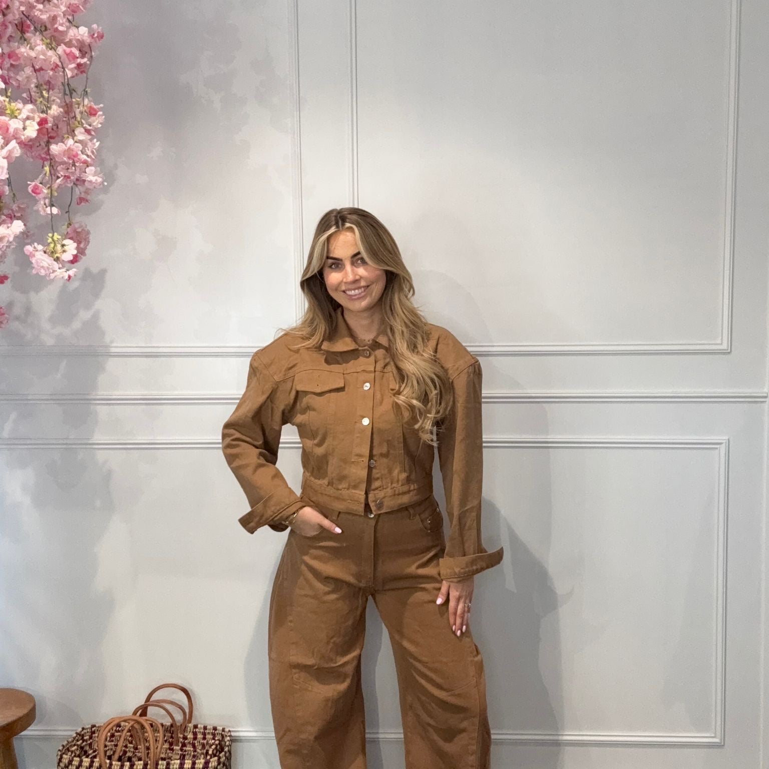 2 Delige Set Denim Rebel Camel