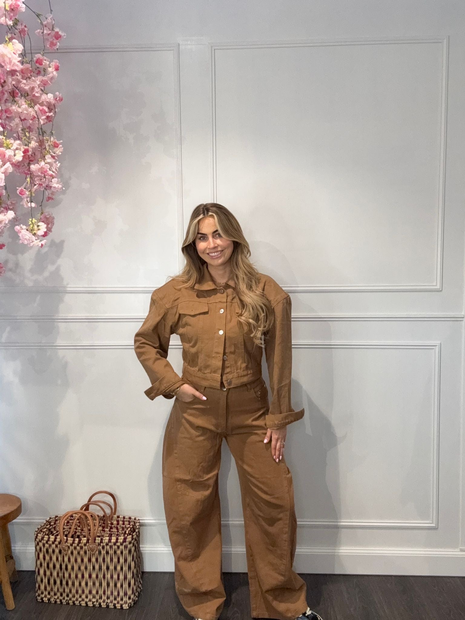 2 Delige Set Denim Rebel Camel