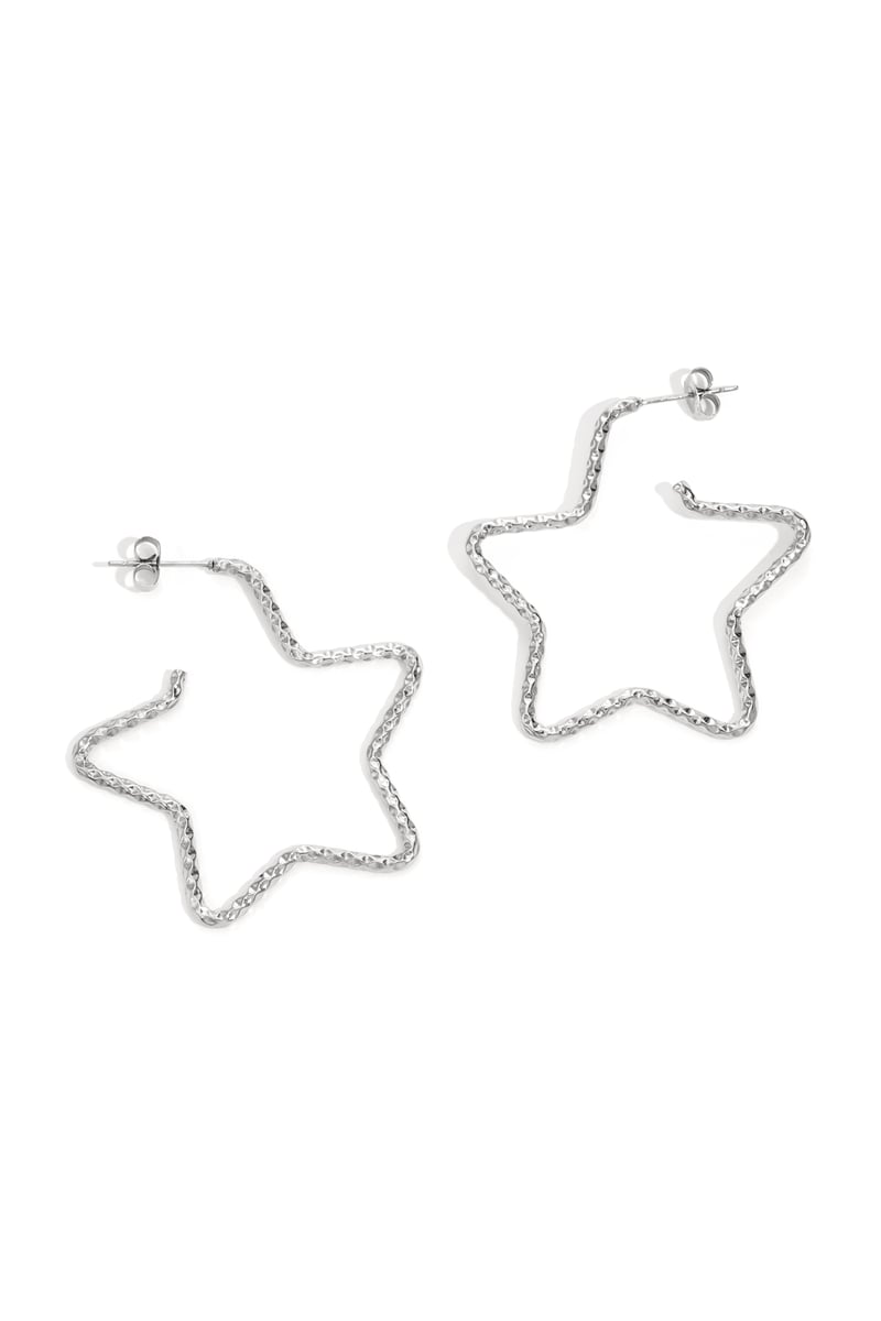 Stainless Steel Hoop Earrings Star Casual Daily Simple Series Women's jewelry