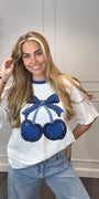 T- Shirt Cherry Blauw