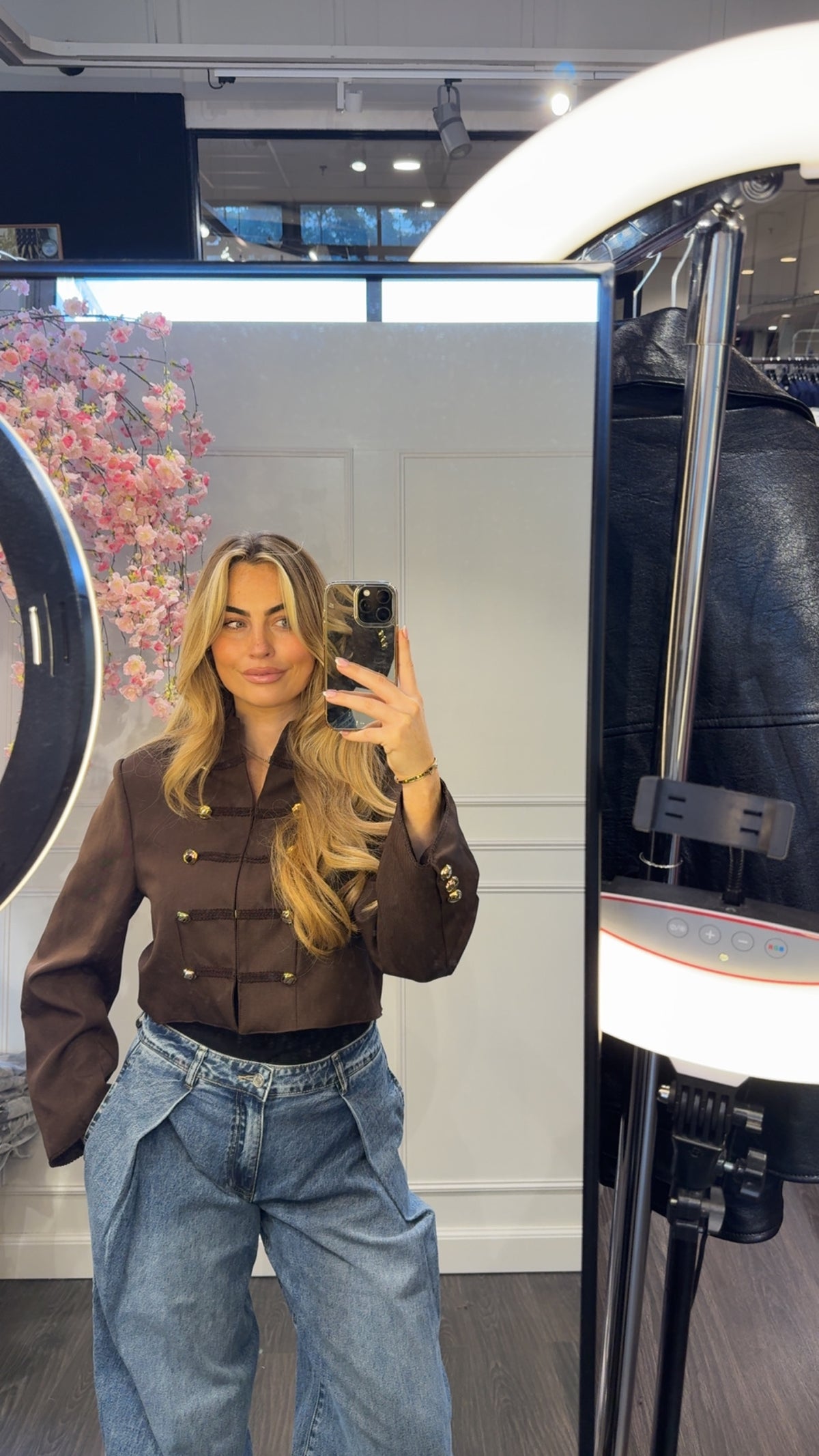 Jas Blazer Ambika Bruin Gouden Knopen Kapitein
