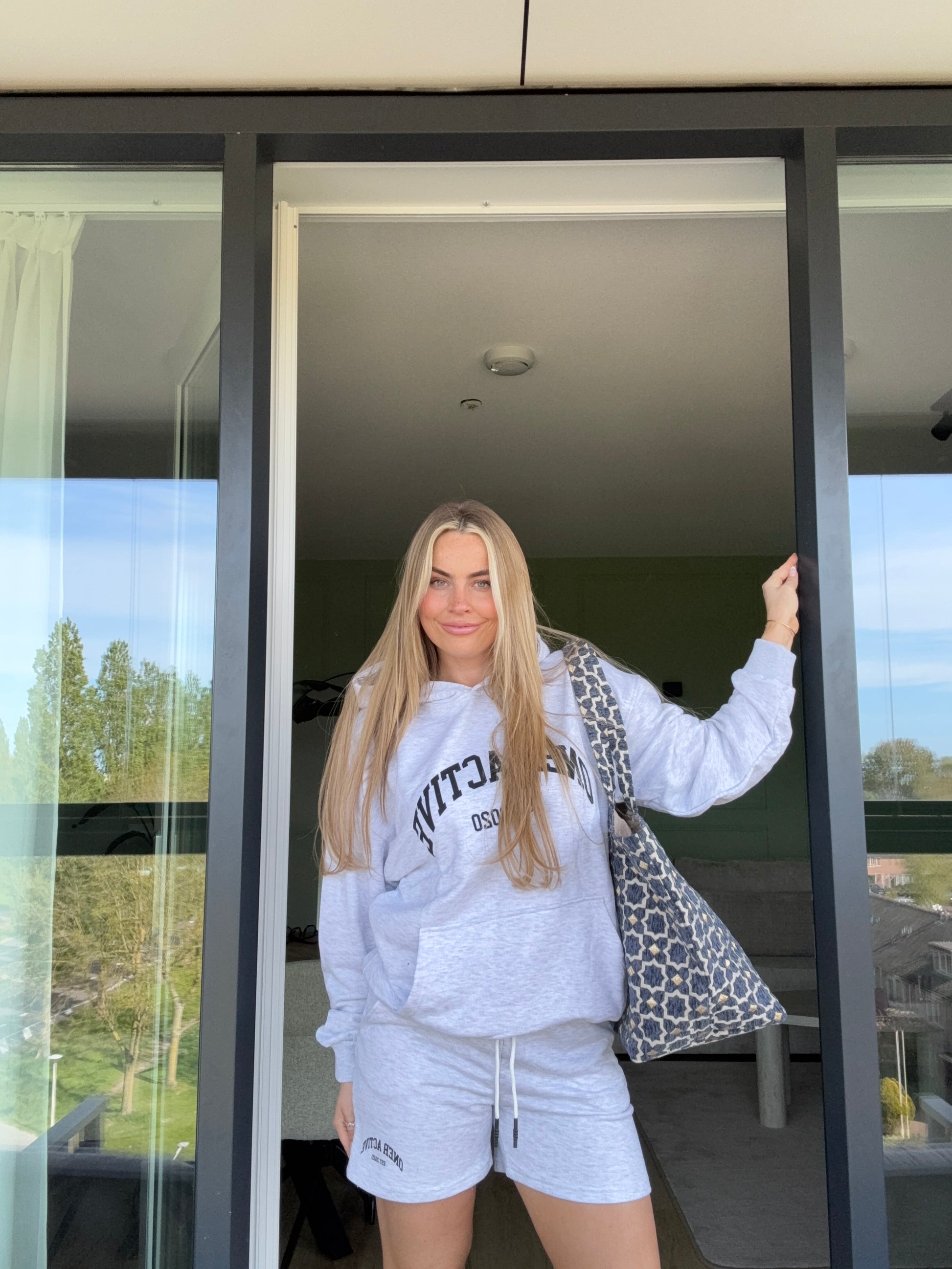 2 Delige Set Comfy Shorts Grijs