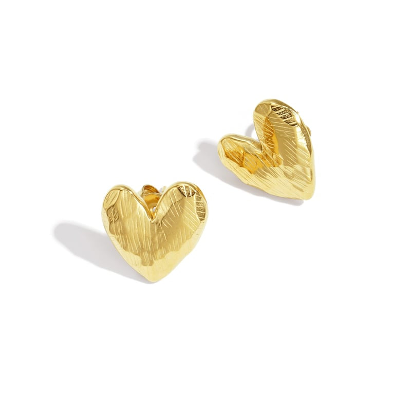 Stud Earrings Heart Simple Daily Simple Series Women's jewelry