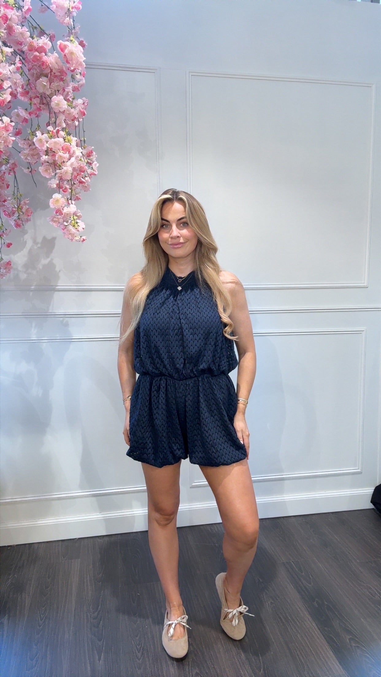 Jumpsuit Blauw Kort