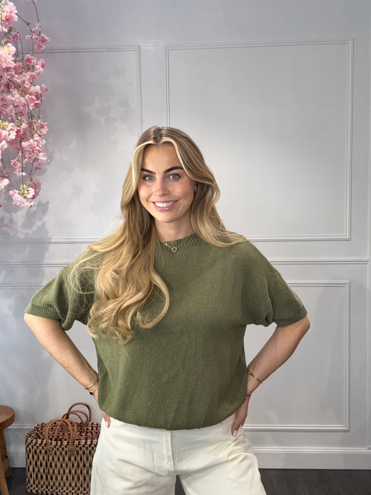 Mandy Jane Top Army Groen