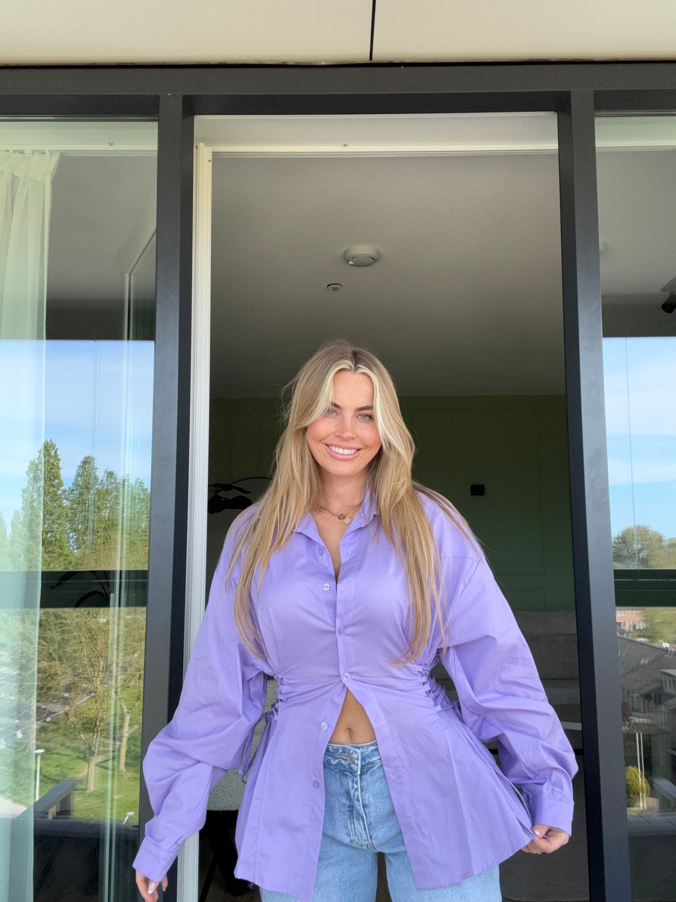 Blouse Robe Purple