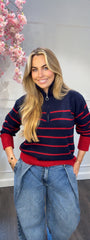 Trui Streep Rood Blauw Becca