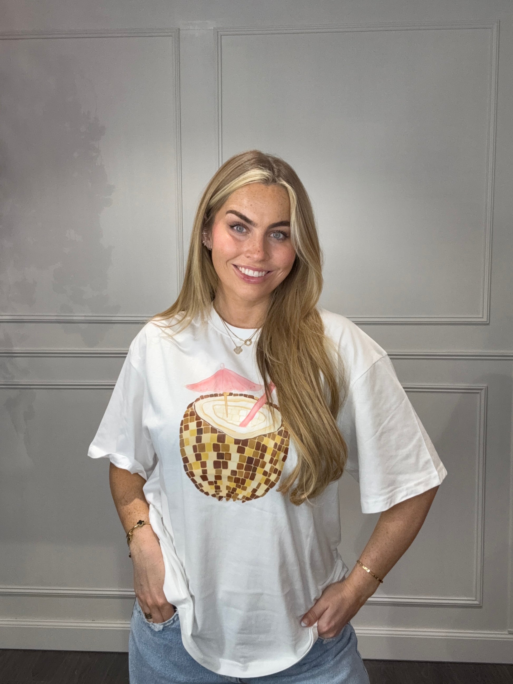 T-Shirt Kokos Wit