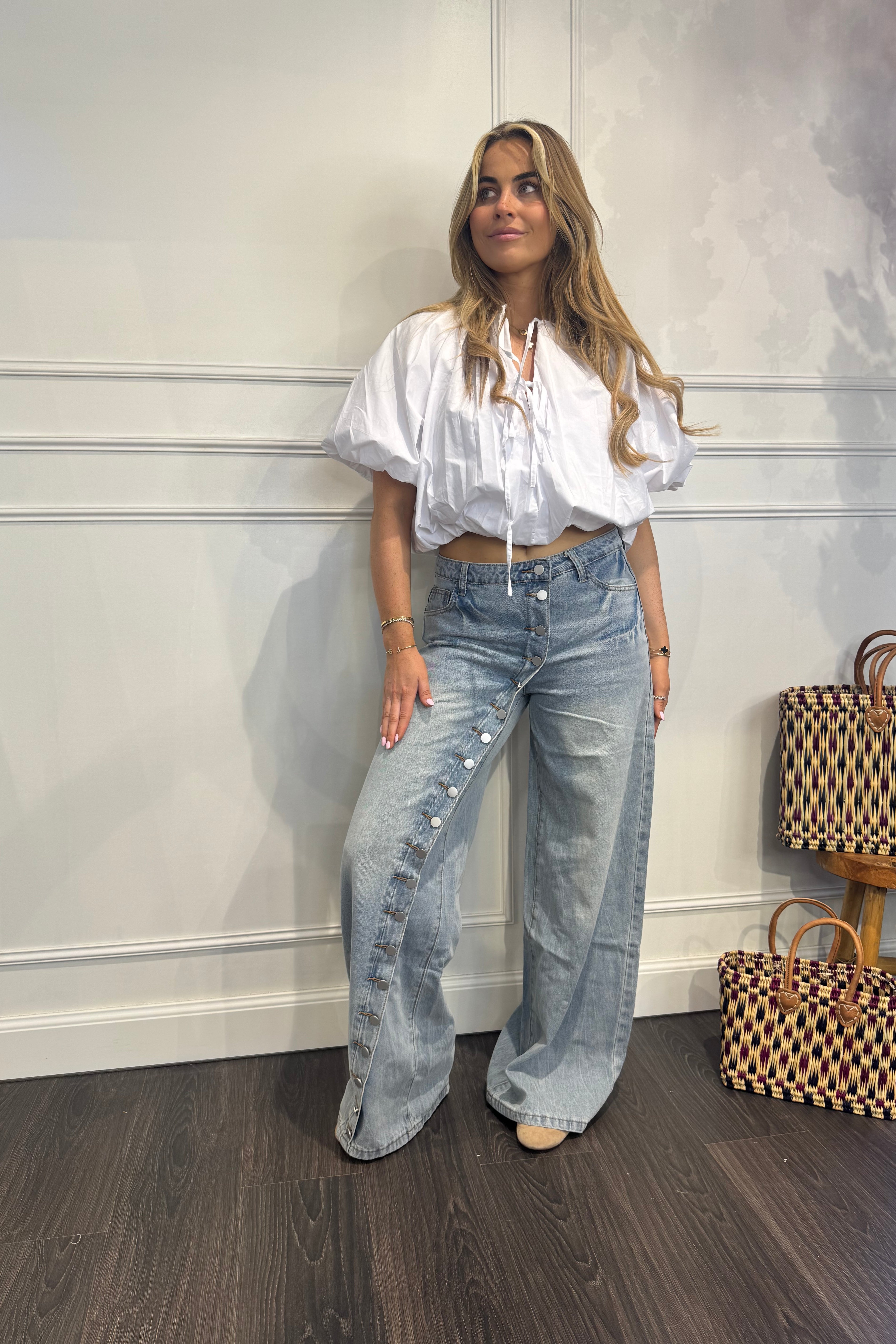 Jeans Side Buttons