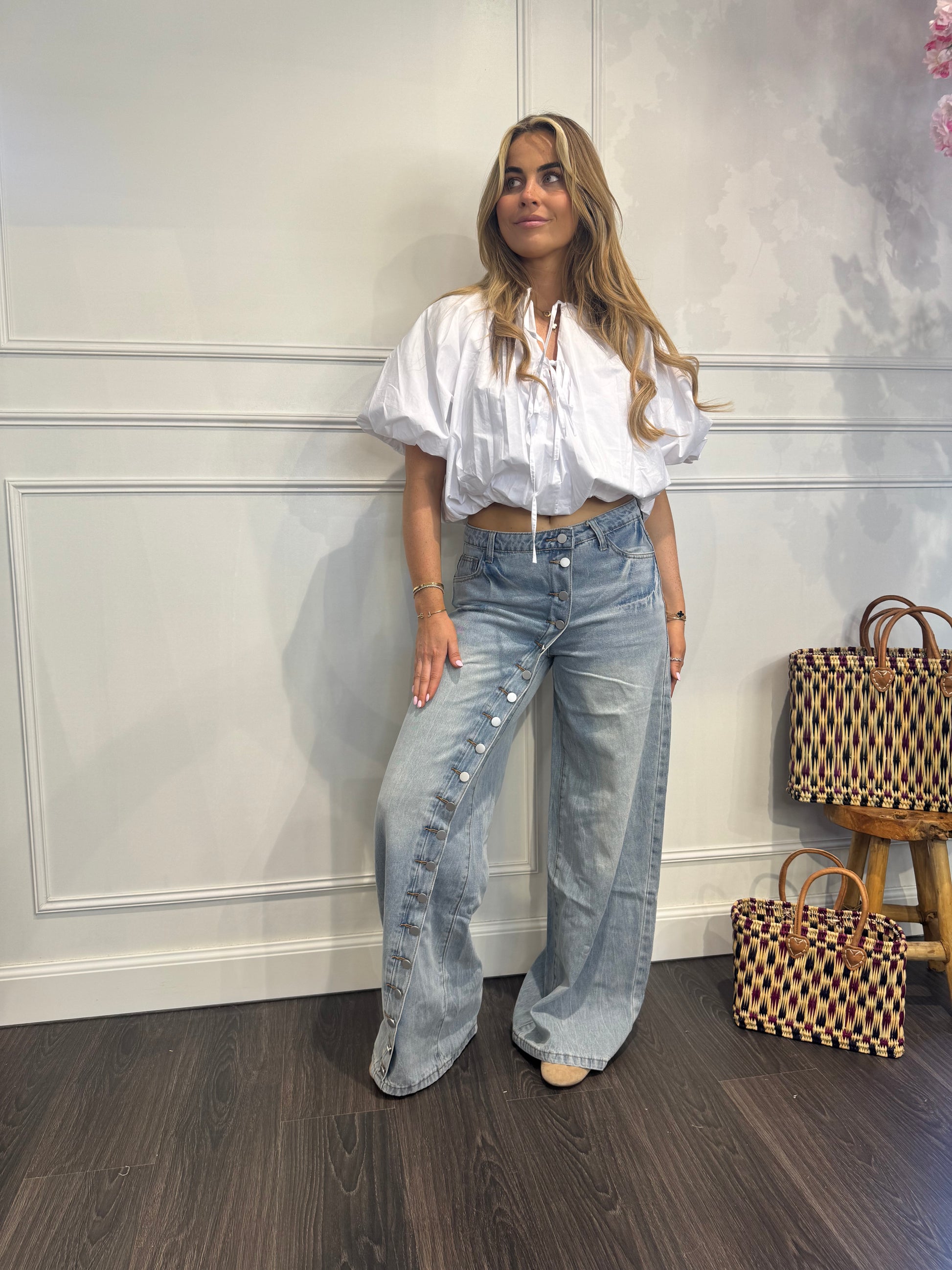Jeans Side Buttons