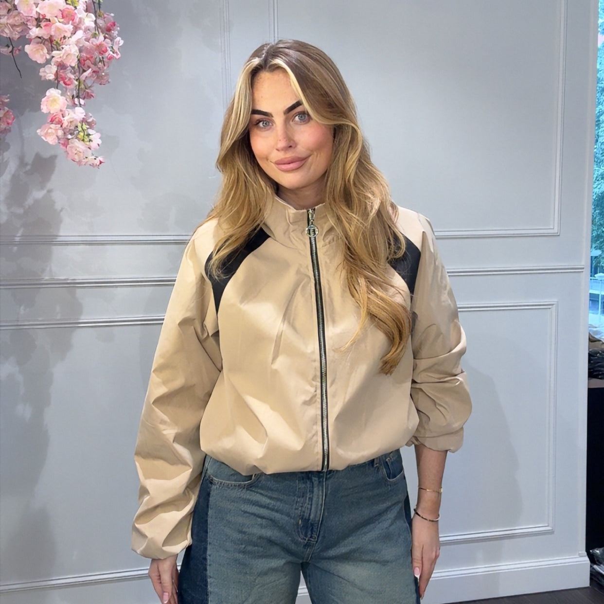 Jas Ambika Beige Streep