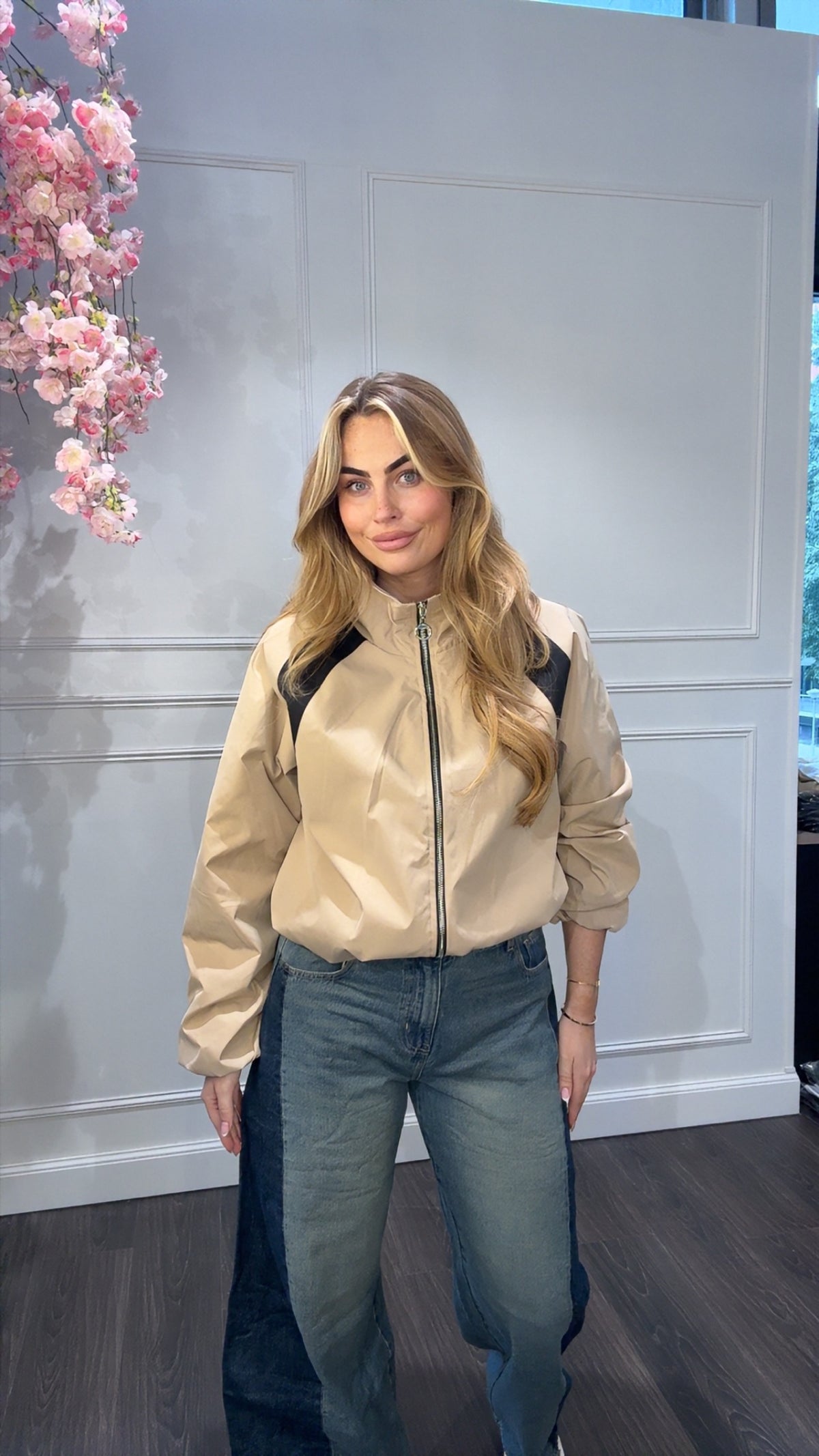 Jas Ambika Beige Streep