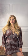 Wikkeljurkje Paisley Print Bruin