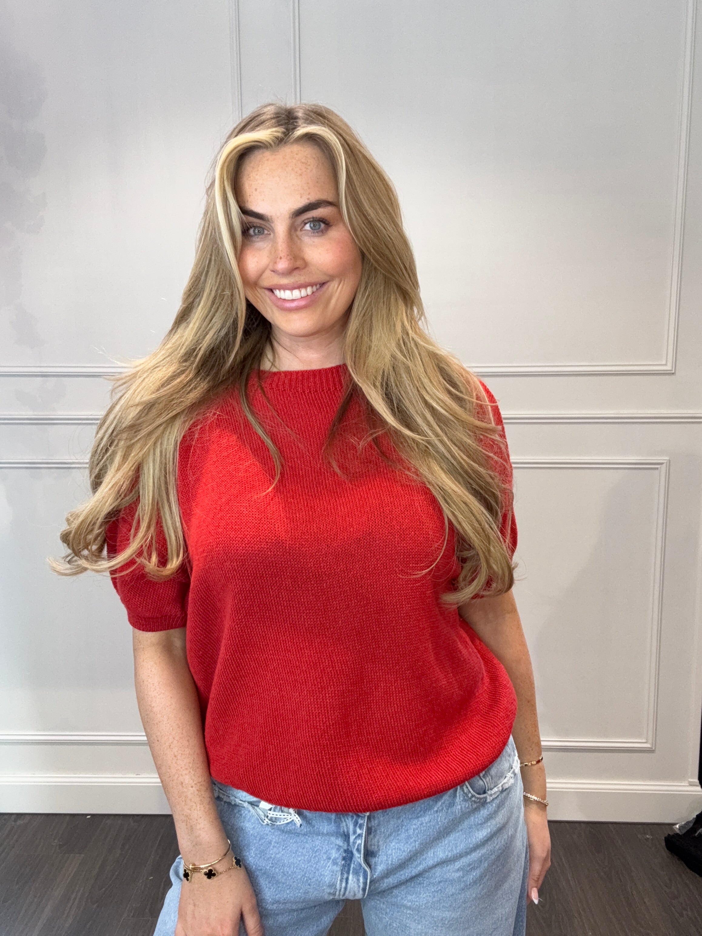 Mandy Jane Top Orange Rood