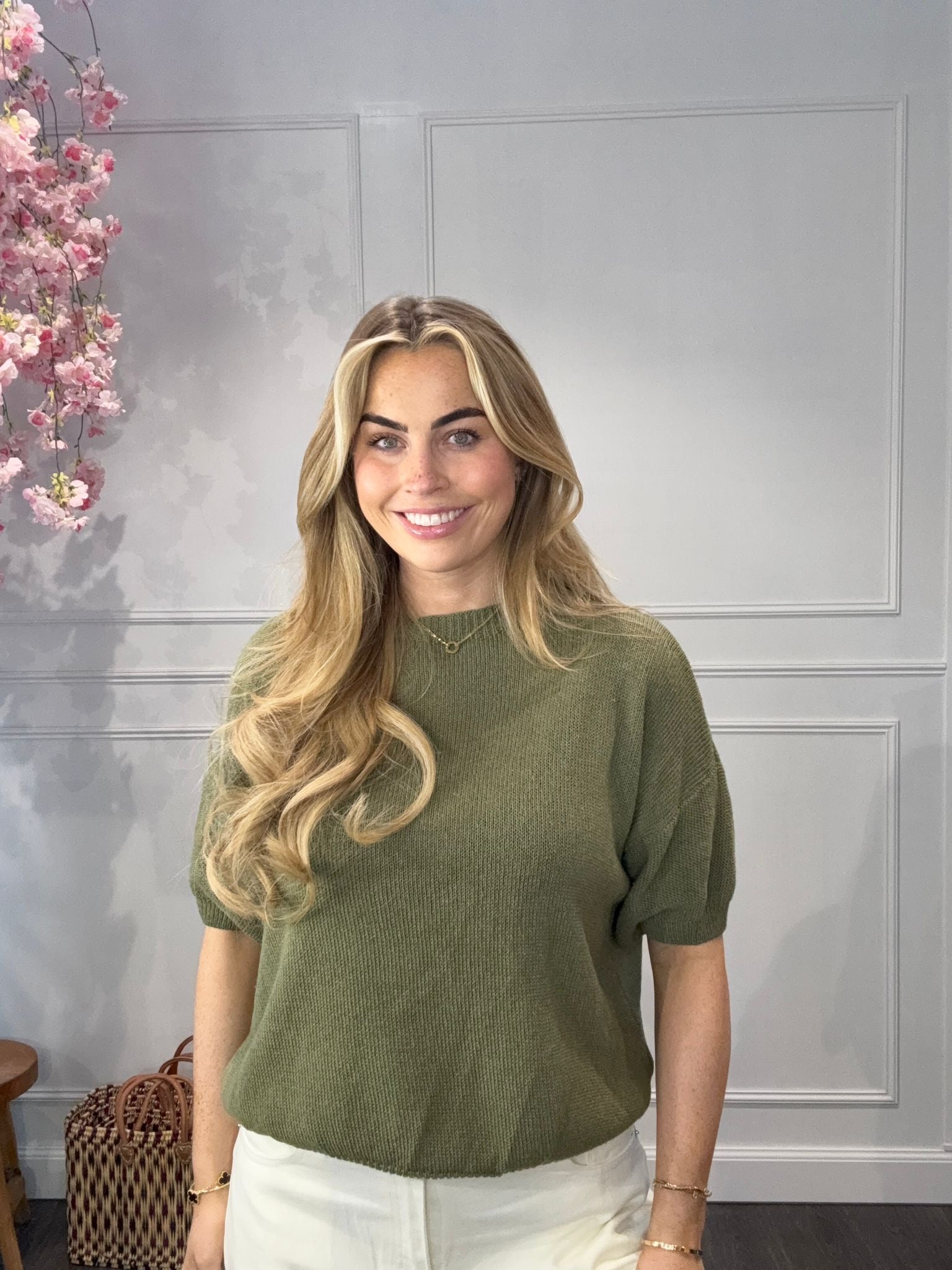 Mandy Jane Top Army Groen