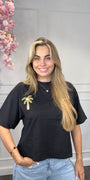 T-Shirt Palm Boom Zwart