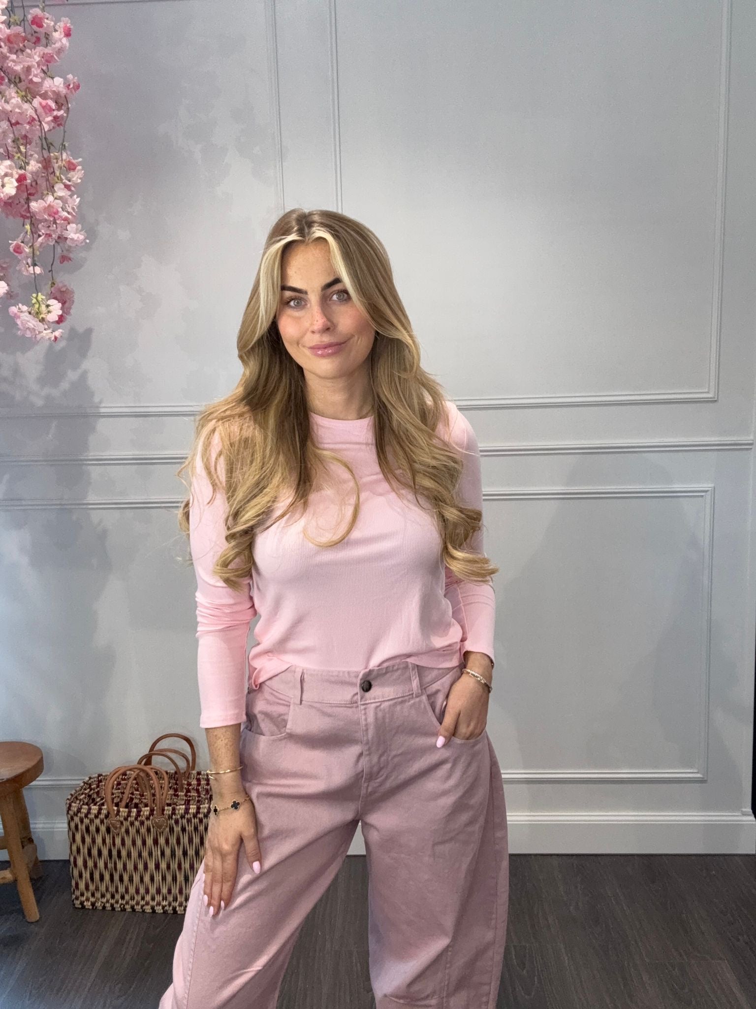 Ambika Basic Top Roze — one size t/m maat 40, veelzijdig te combineren | IZANI