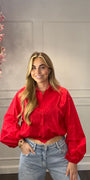 Blouse Cropped Rood met Koord