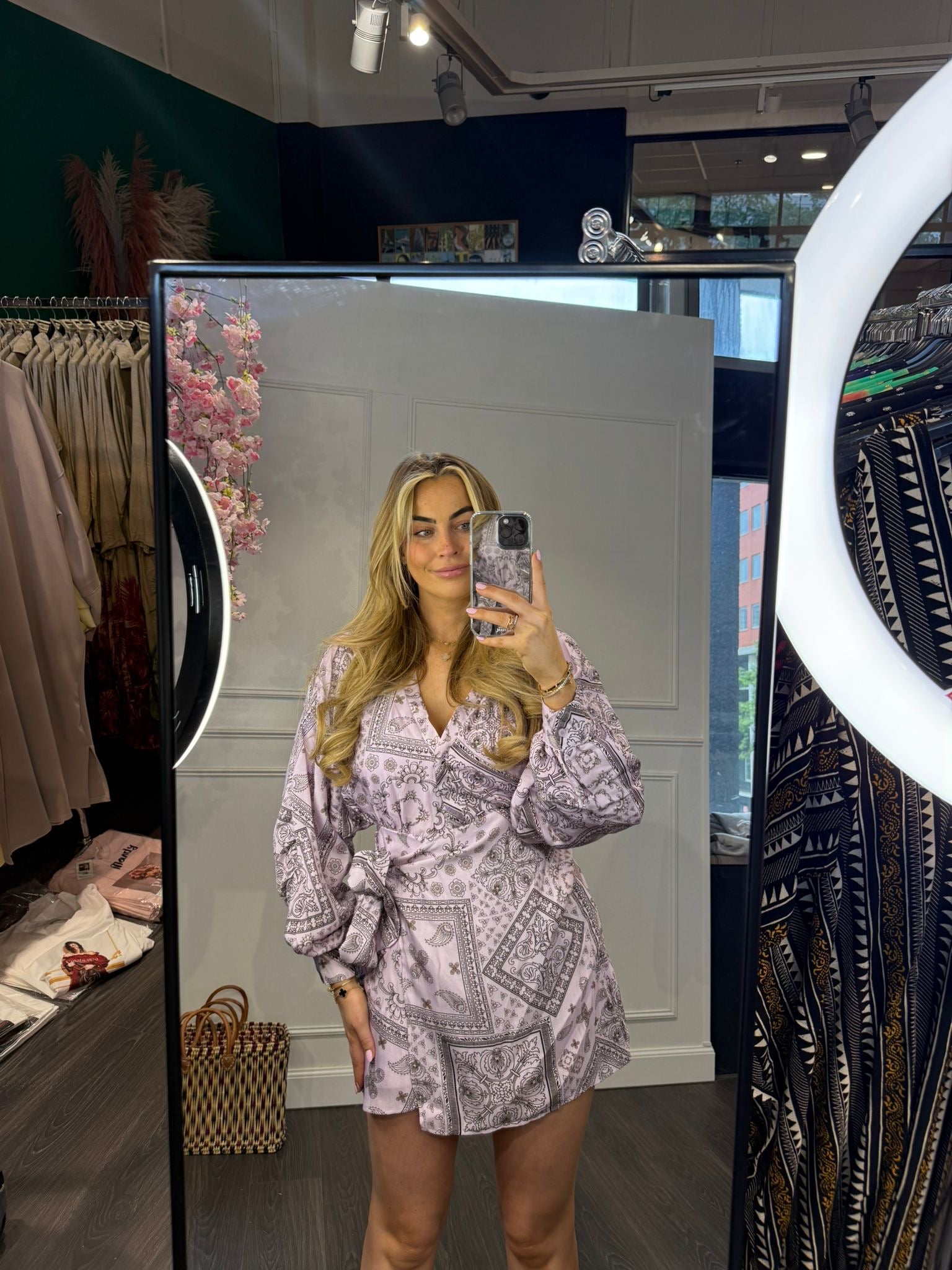 Wikkeljurkje Paisley Print Roze