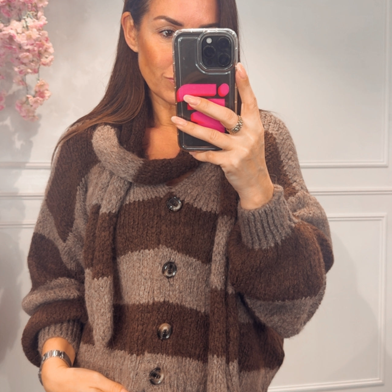 Vest Streep Bruin/Bruin