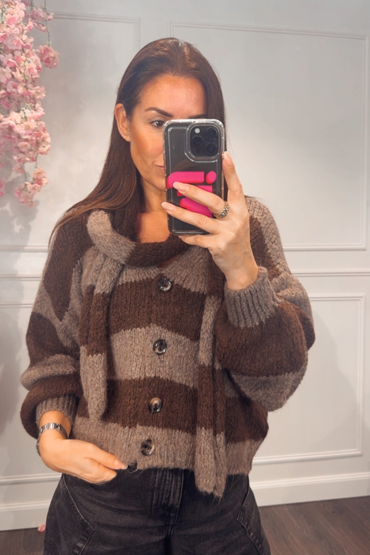 Vest Streep Bruin/Bruin