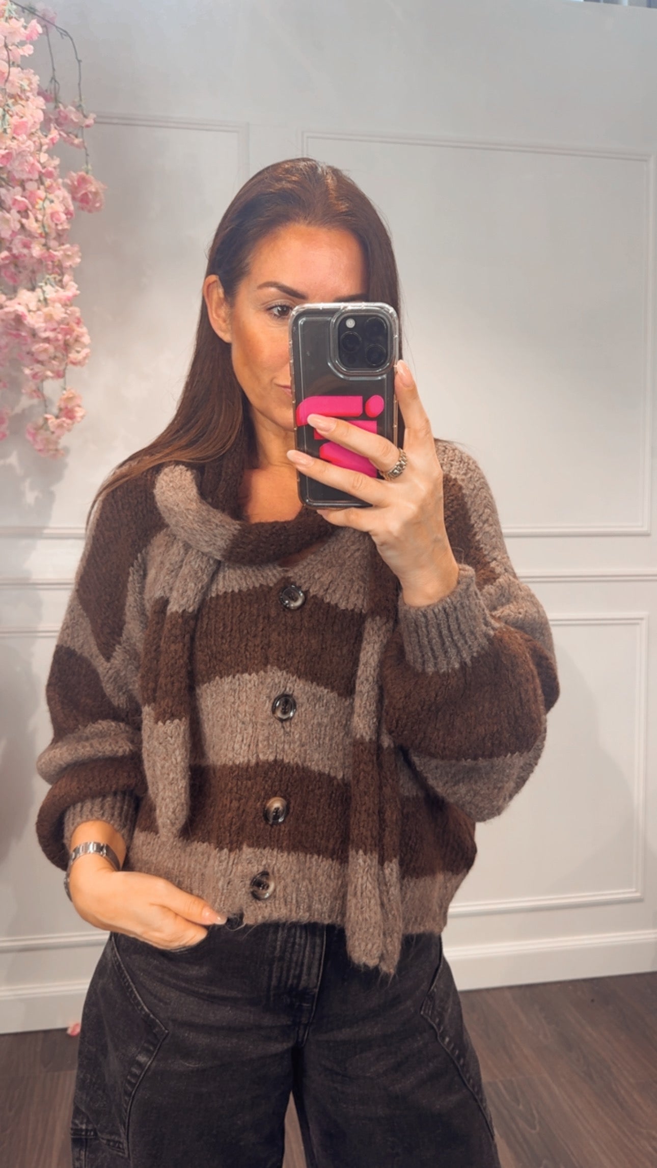 Vest Streep Bruin/Bruin