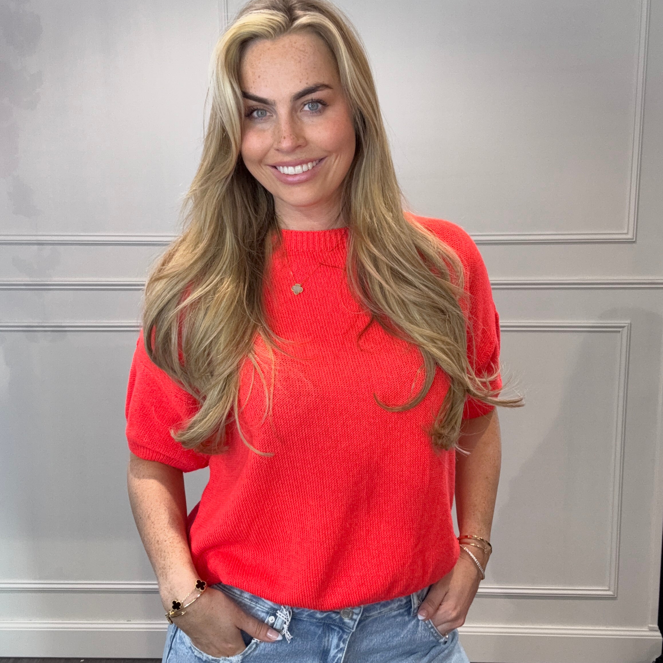 Mandy Jane Top Tangerine