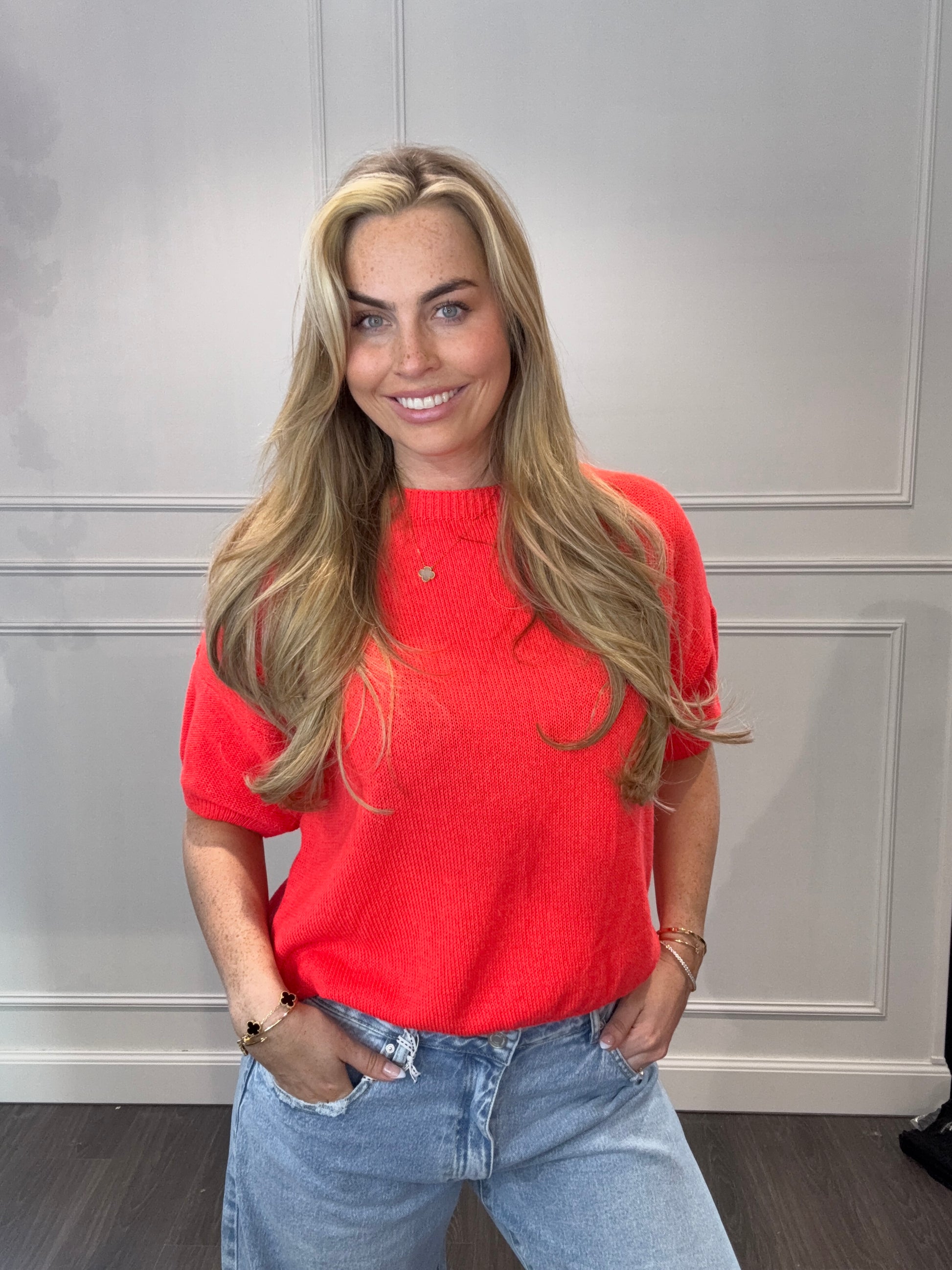 Mandy Jane Top Tangerine