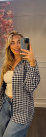 Blouse Blauw-Wit Geblokt