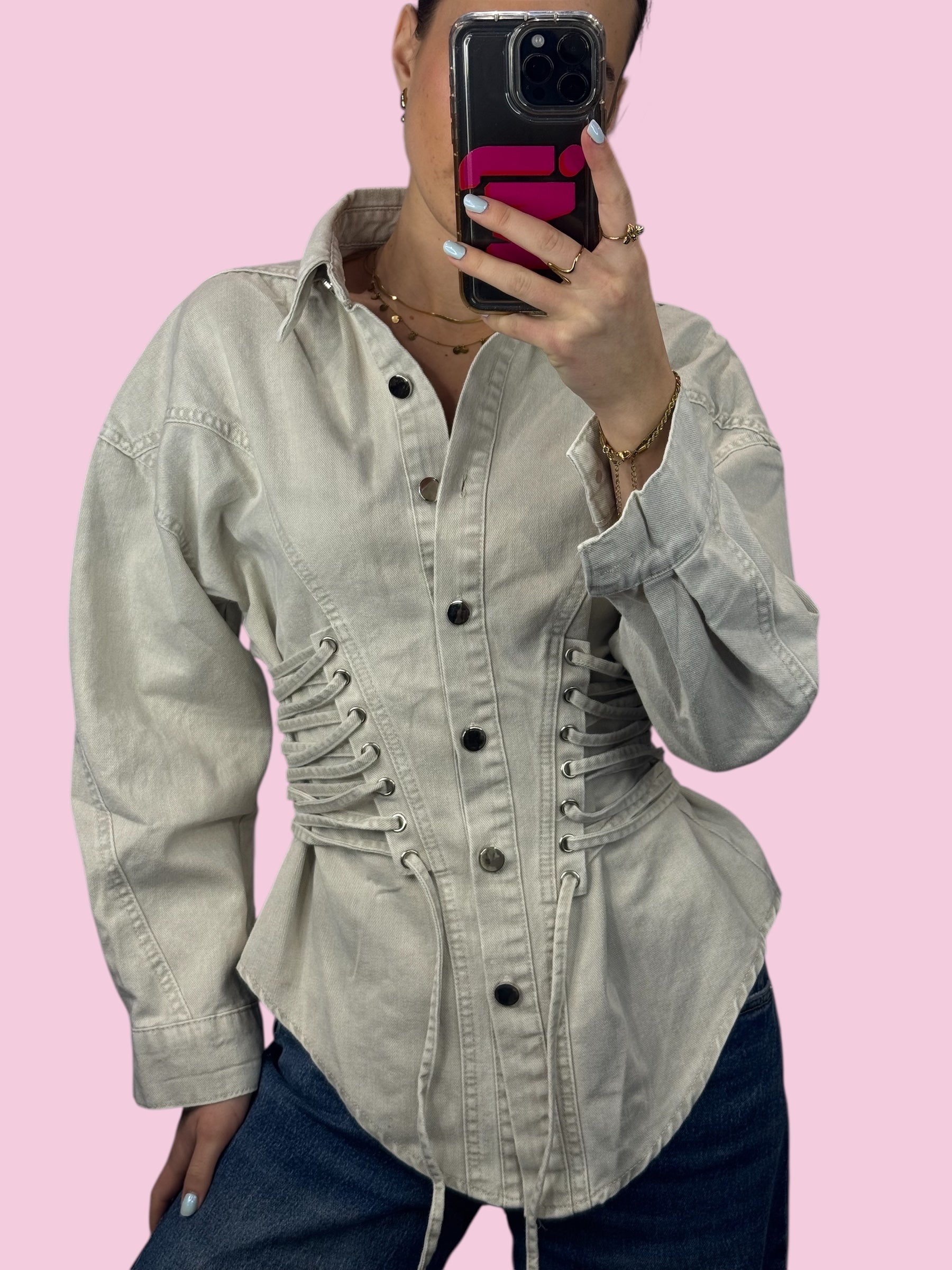 Blouse Jeans Wit/ Room Roben