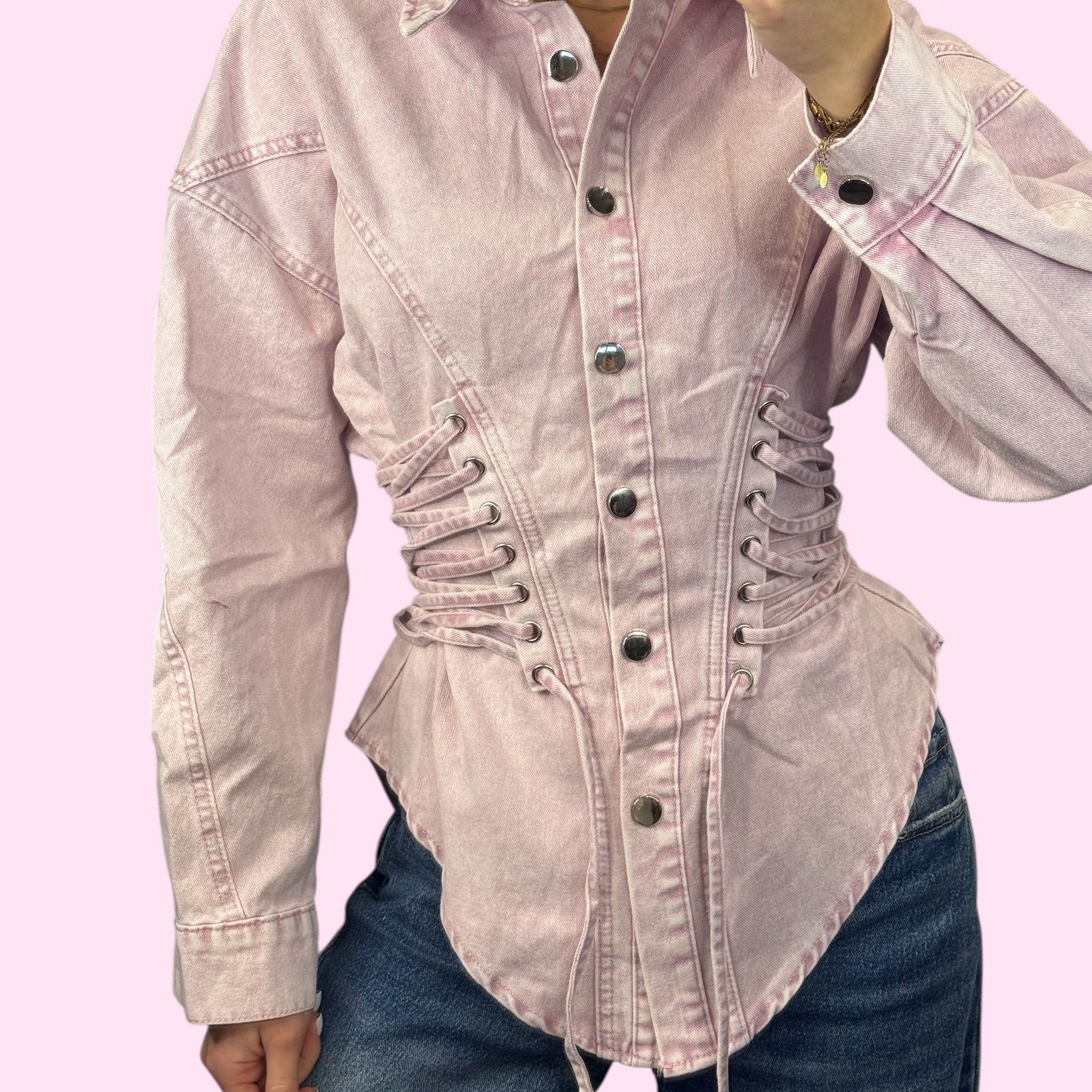 Blouse Jeans Pink Roben