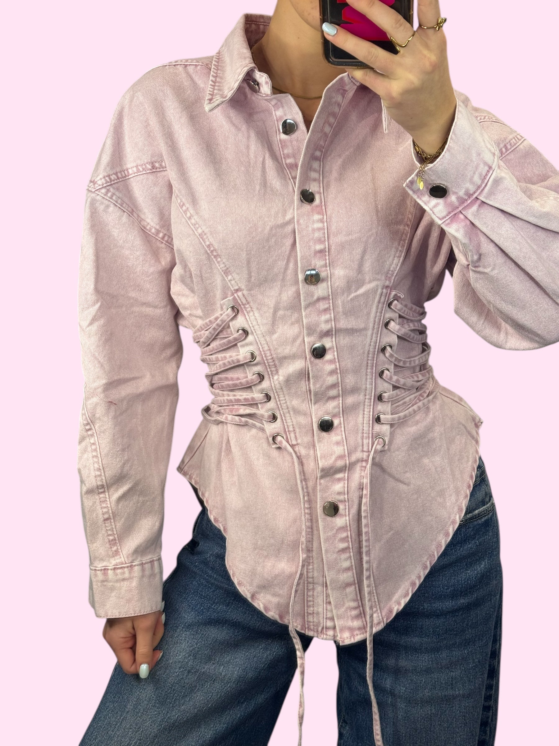 Blouse Jeans Pink Roben