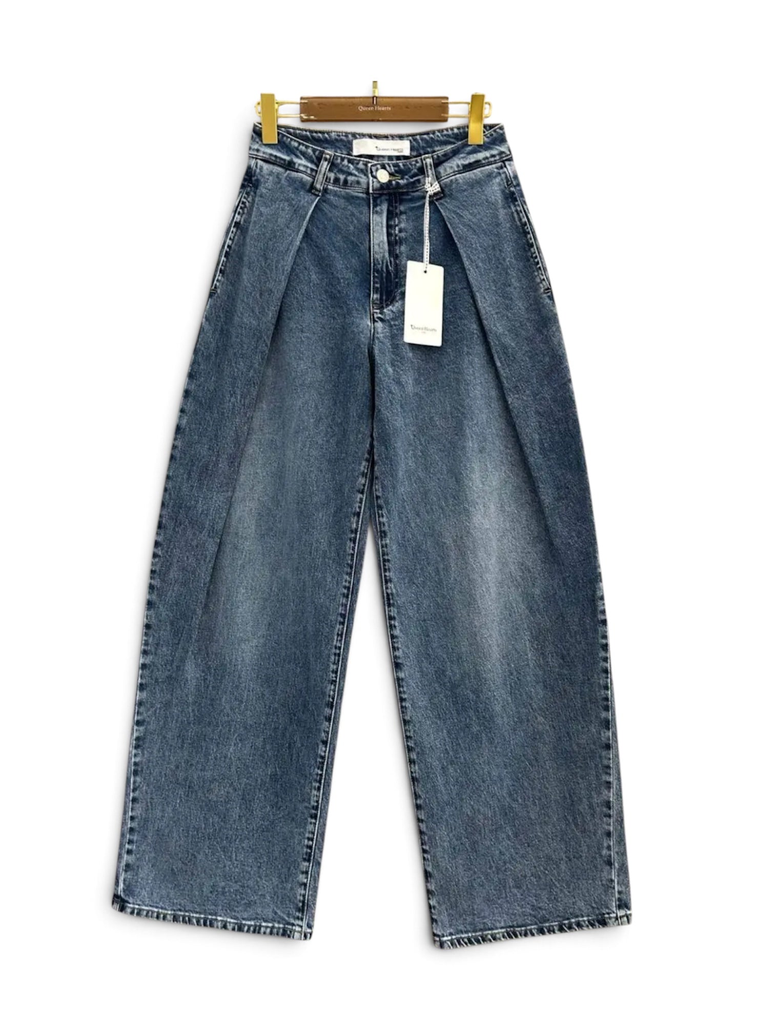 Queen Hearts Jeans W3916 Blue
