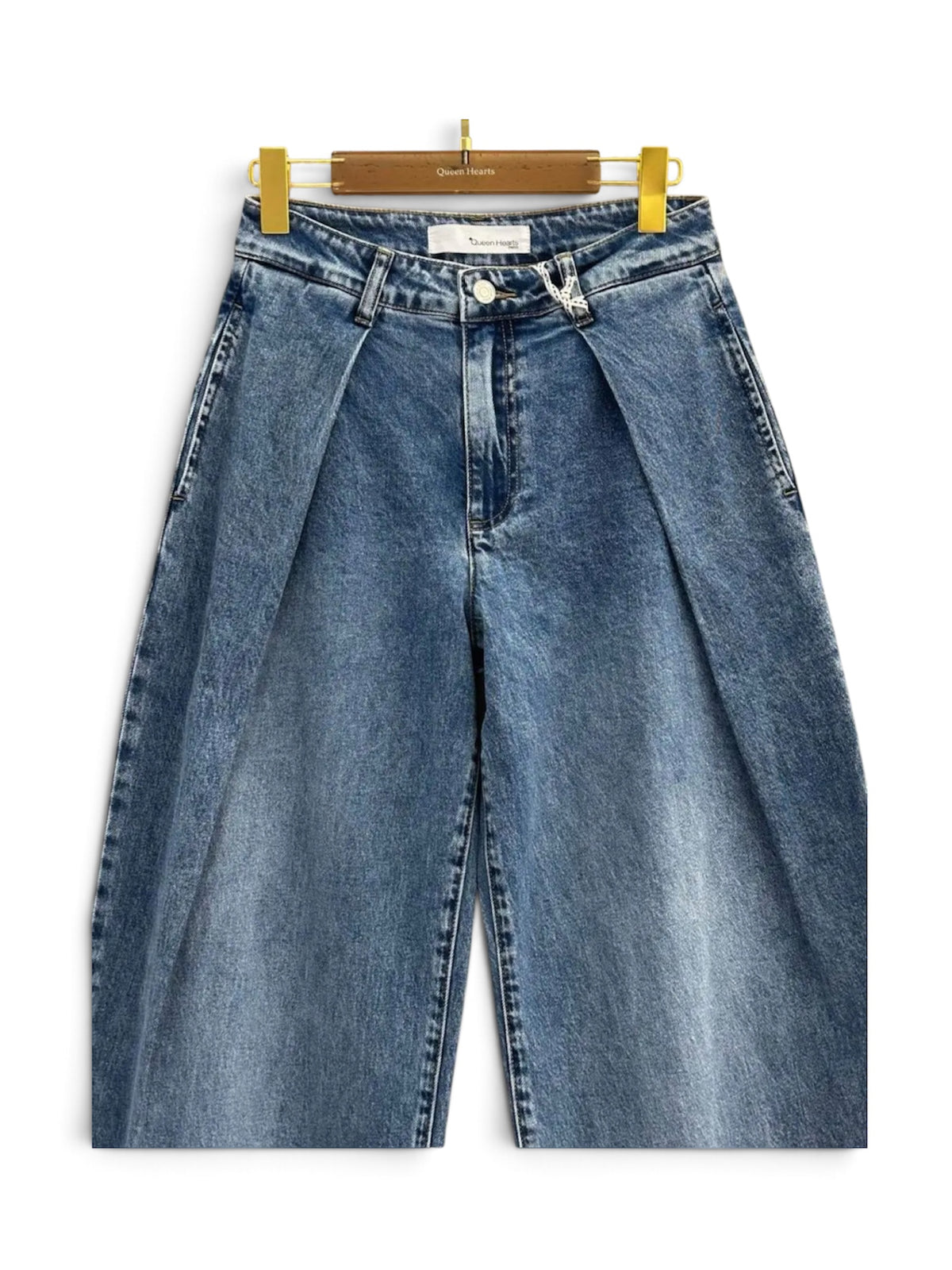 Queen Hearts Jeans W3916 Blue