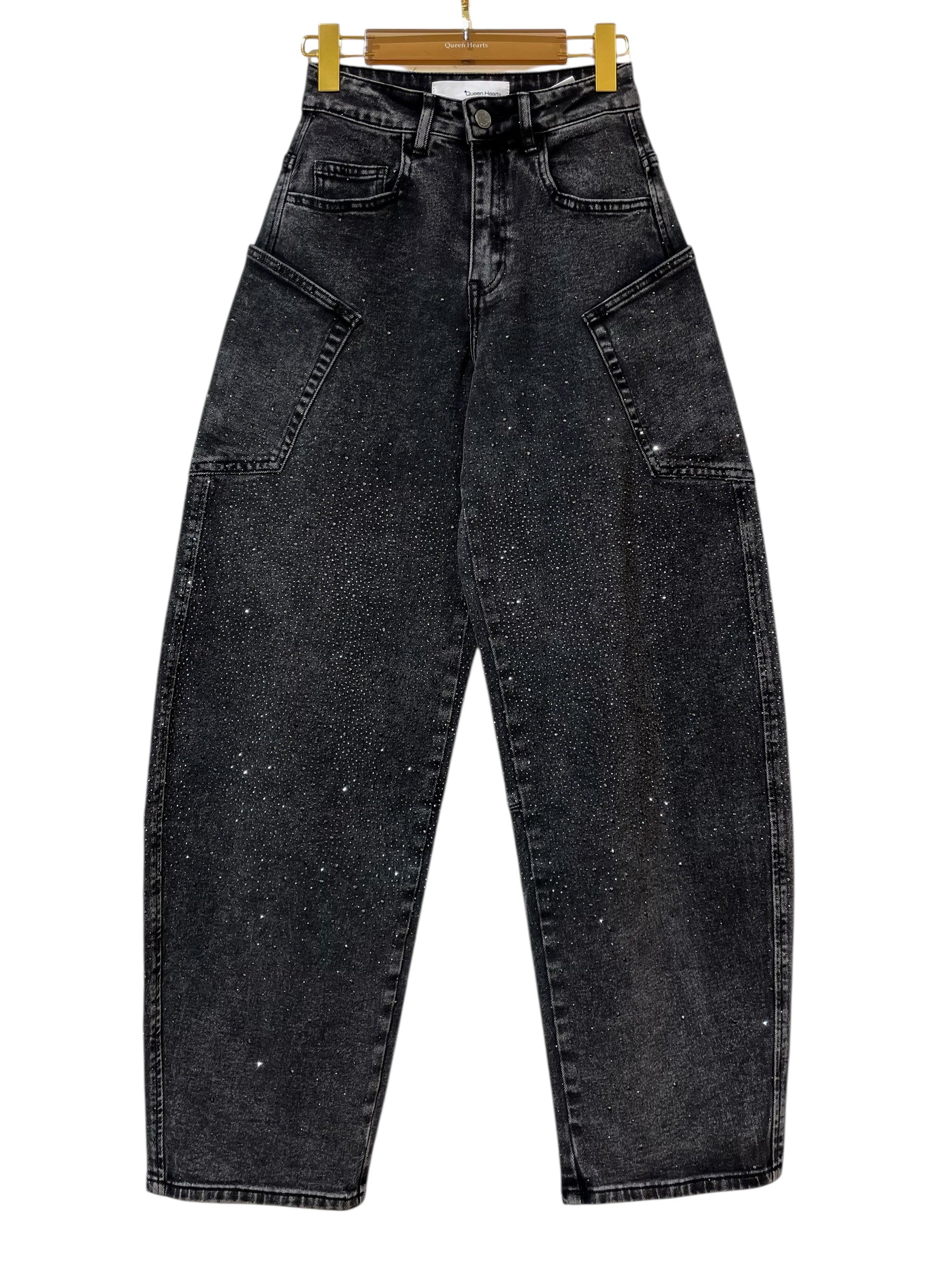 Queen hearts jeans stone grey