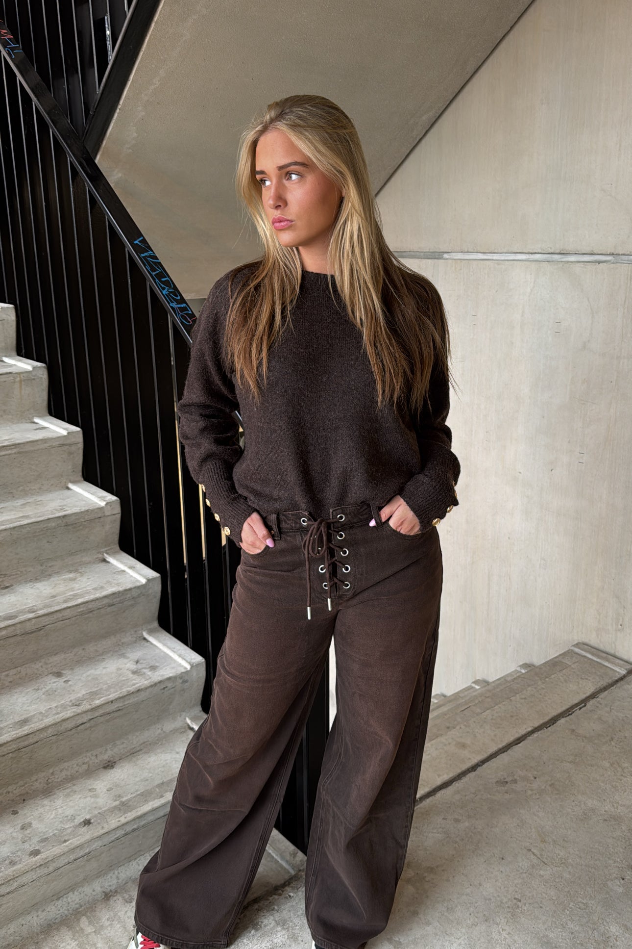 Jeans Queen Heart Choco Bruin