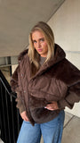 Jas Duo Fake Fur Donker Bruin