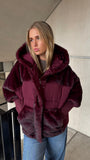 Jas Duo Fake Fur Bordeaux