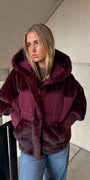 Jas Duo Fake Fur Bordeaux