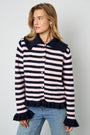 Polyester fiber (polyester) Knit cardigan Stripes Casual Fall/Winter  Clothes