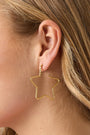 Stainless Steel Hoop Earrings Star Casual Daily Simple Series Women's jewelry