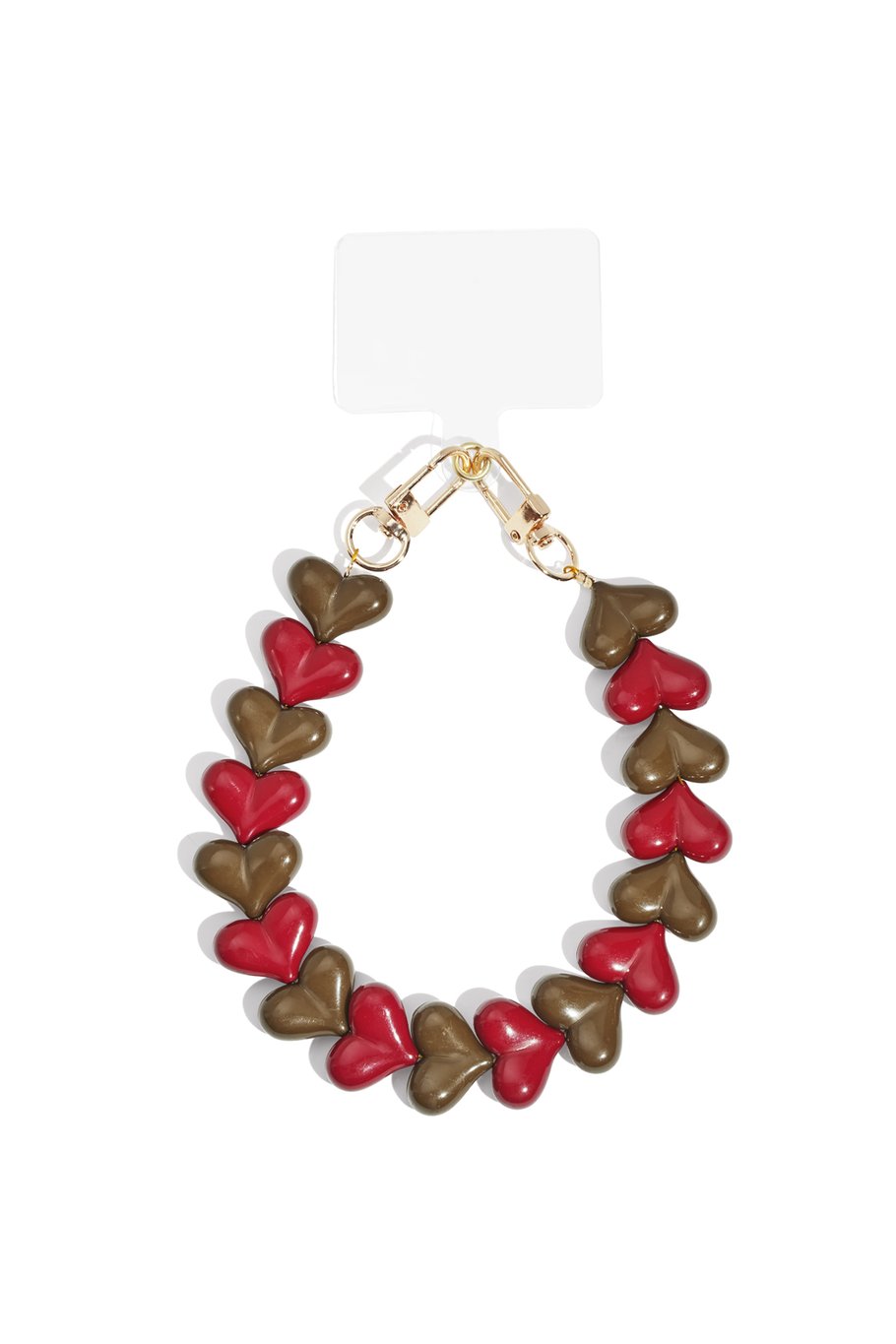 Phone Cord Hartjes Duo- Tone Bruin-Bordeaux
