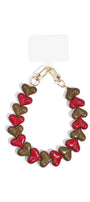 Phone Cord Hartjes Duo- Tone Bruin-Bordeaux